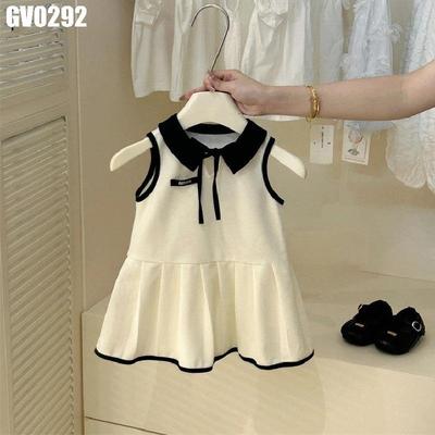Váy Polo Dáng Thể Thao Tay Ngắn Viền Rút Dây Eo Cho Bé Gái 1-8 Tuổi MINTSCLOSET Quảng Châu - GV0281