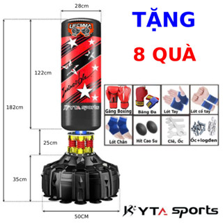 Bao Cát Đấm Bốc Boxing Tập Võ Tự Đứng 4 Lò Xo 2025 cao 1m82, bao cát đấm boxing, trụ đấm boxing