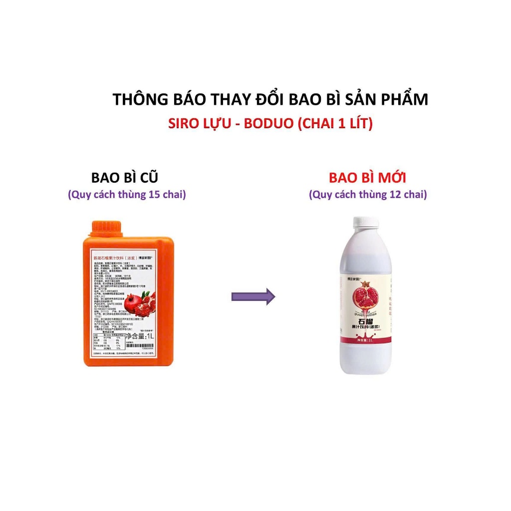 Siro lựu Bodou 1lit