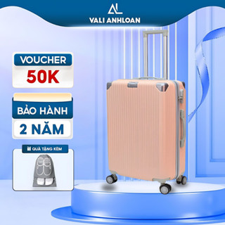 Vali Du lịch VL01 (TẶNG TÚI GIÀY) khoá kéo, nhựa ABS+PC chống va đập, size 20/24/28, nhiều màu, lỗi 1 đổi 1