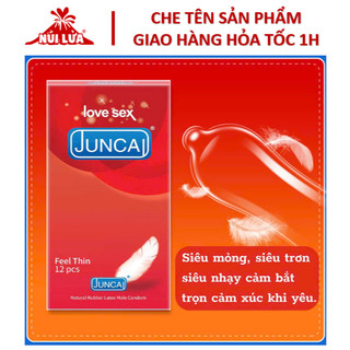 Bao cao su siêu mỏng cảm giác thật juncai feel thin - 12 cái