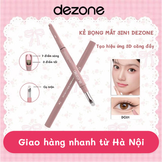  Dezone Bút Kẻ Bọng Mắt 3in1 Bản Nâng Cấp Tạo Bọng Mắt Kiểu Hàn Quốc Mịn Không Trôi 