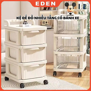  Kệ Di Động 3 Tầng 4 Tầng | Kệ Đựng Đồ Chơi | Kệ Có Bánh Xe Tiện Lợi Giá Đựng Đồ Spa Văn Phòng 