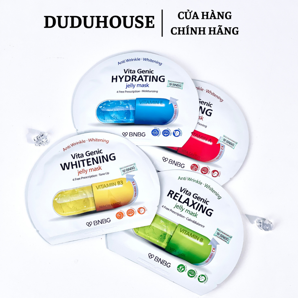 Mặt Nạ Giấy Vitamin BNBG Vita Genic Jelly Mask Dưỡng Ẩm, Hỗ Trợ Dưỡng Trắng 30ml Duduhouse