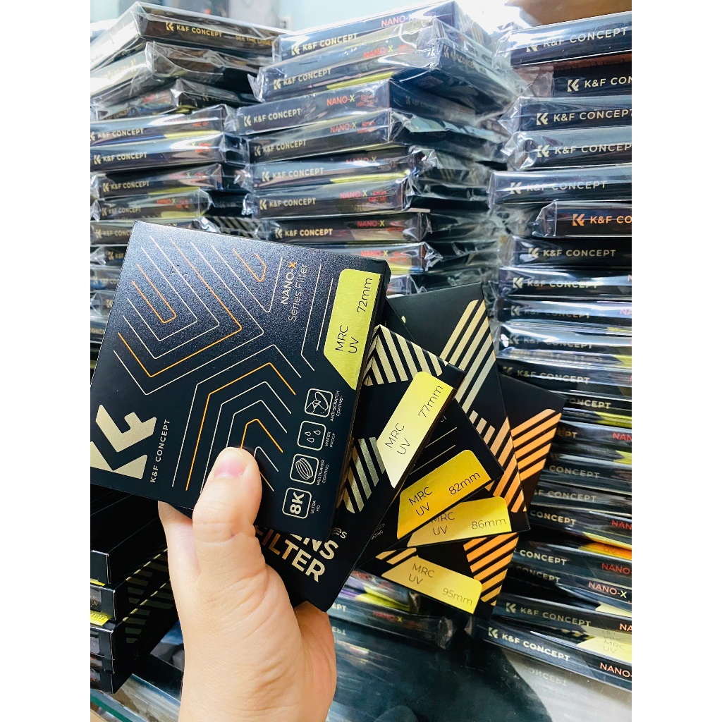 Kính lọc Filter K&F Concept Nano X 8K UV Ø37-127mm, Chống nước, Chính hãng