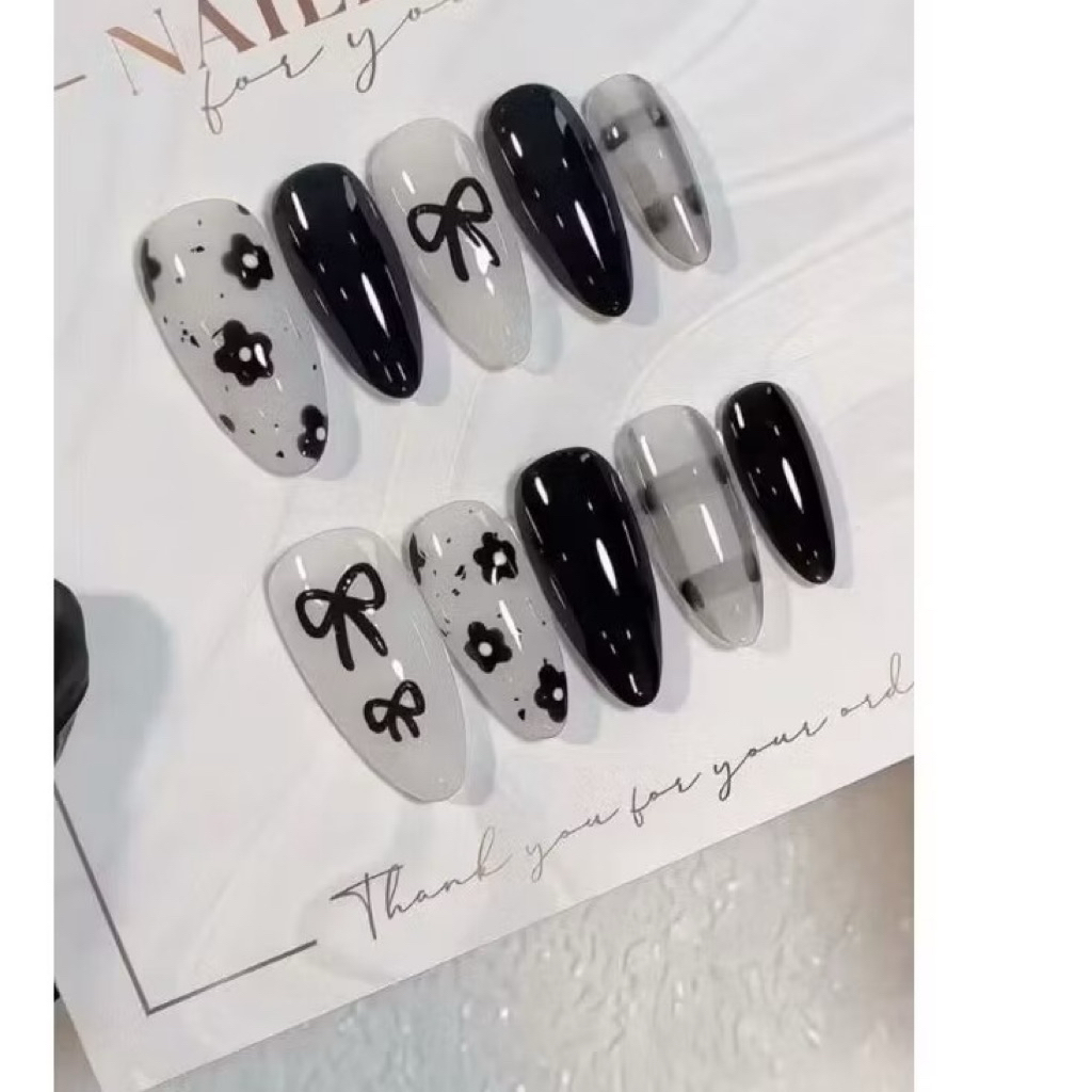 M08 Nailbox thiết kế, nail nơ tiểu thư