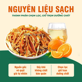 Trần bì 100g, vỏ quýt, vỏ cam khô, giảm ho, tiêu đờm, đau họng, đầy bụng, khó tiêu, tốt cho tiêu hoá