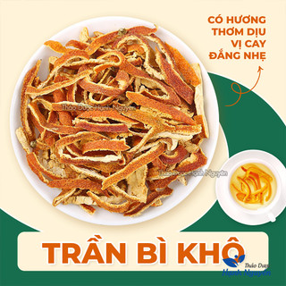Trần bì 100g, vỏ quýt, vỏ cam khô, giảm ho, tiêu đờm, đau họng, đầy bụng, khó tiêu, tốt cho tiêu hoá