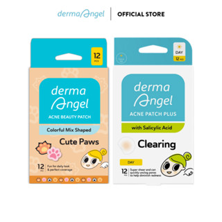  Combo Miếng Dán Mụn Derma Angel Acne Beauty Patch - Cute Paws & Acne Patch Plus Day 12 