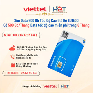   GIÁ RẺ  Sim Data 500Gb Tháng Tốc Độ Cao U1500 Miễn Phí 06 Tháng 