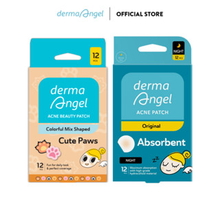 Combo Miếng Dán Mụn Derma Angel Acne Beauty Patch - Cute Paws & Night 12 