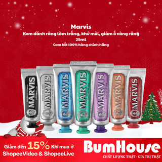  Kem Đánh Răng Marvis Mini 25ML - Đủ 8 Hương Vị Sạch Răng Thơm Miệng Trắng Răng Nhỏ Gọn Cho Du Lịch  Tuýt No Box  