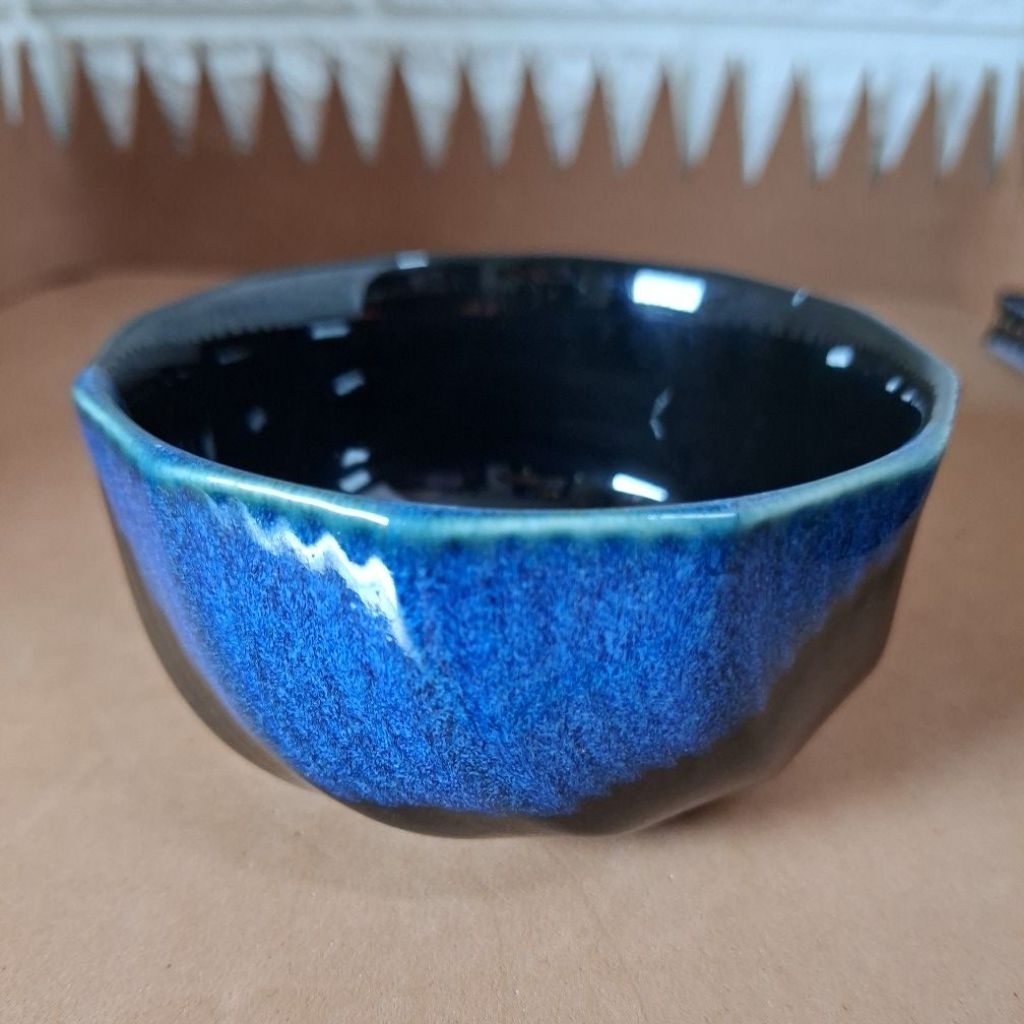 CHÉN CƠM NHỎ MÀU ĐEN HOẠT TIẾT VỆT XANH DƯƠNG_GỐM SỨ NHẬT_GĐHVTCC0125001