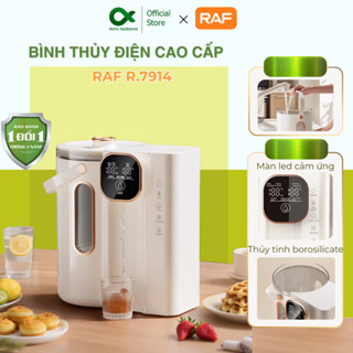 [BẢN QUỐC TẾ] Bình thủy điện cảm ứng cao cấp RAF R7914 Dung tích 3L, bình thuỷ tinh đun nước giữ nhiệt khử clo