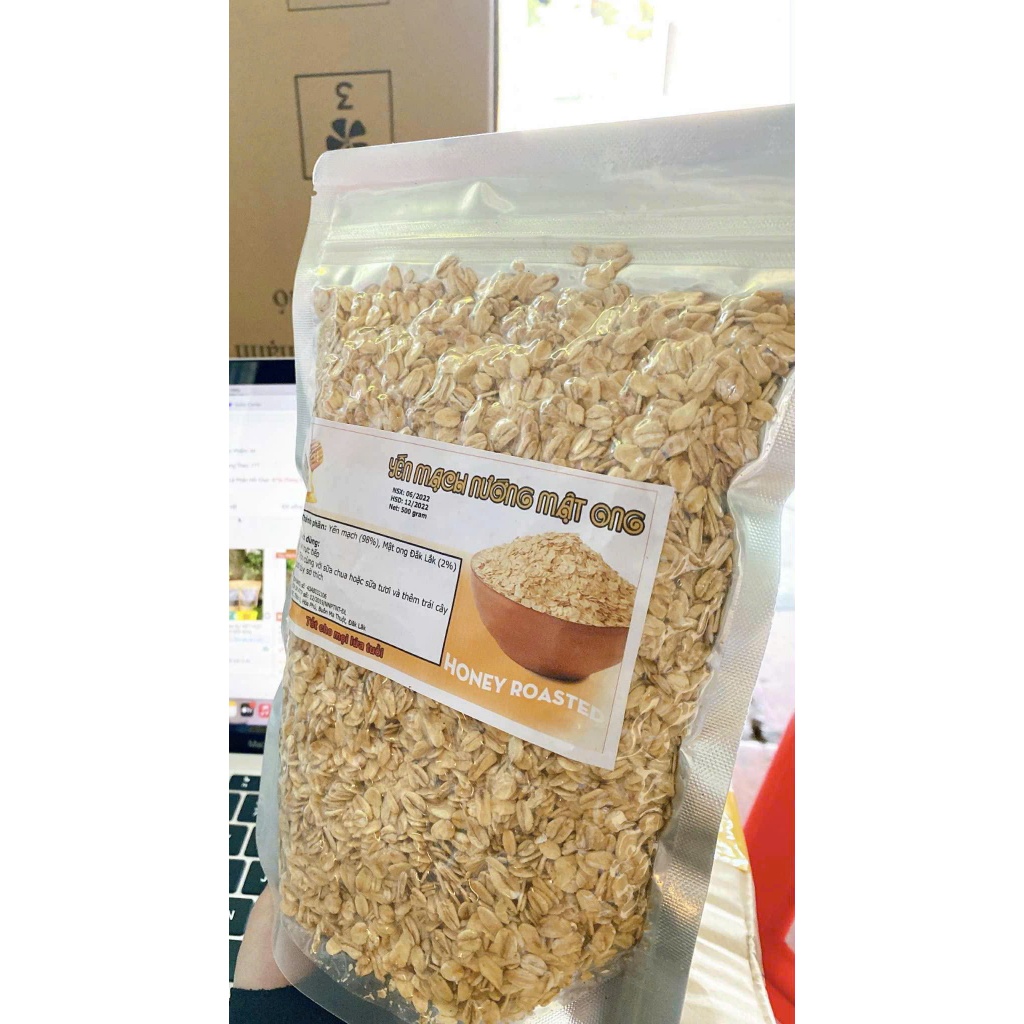 Yến mạch nướng mật ong 500G giòn, thơm ăn kiêng giảm cân hiệu quả