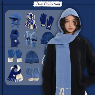 Combo Khăn Quàng Cổ, Găng Tay, Nón Len Tone Xanh Dương Tươi Mát QUÀ TẶNG HAPPY NEW YEAR 2026 - Mã TH015