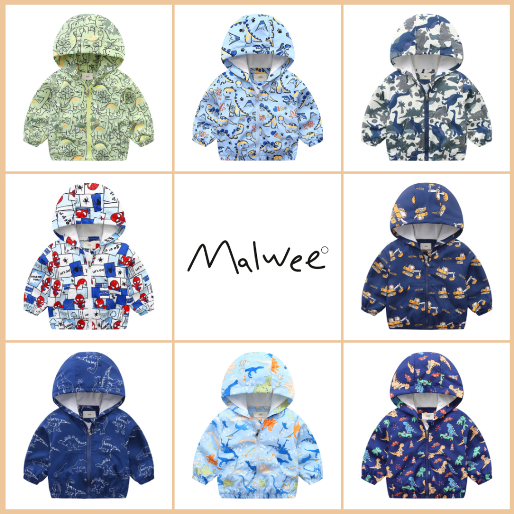 BST áo khoác gió bé trai 2 lớp mềm mại chống gió chống nước Bear Malwee cho bé từ 2-7 tuổi TL10