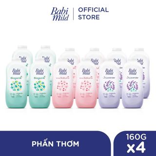Combo 4 Phấn thơm Babi Mild 160Gx4