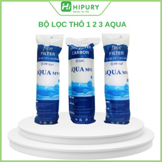 Bộ 3 lõi lọc nước 1 2 3 AQUA Chính hãng. Loại bỏ tạp chất, vi khuẩn. Sử Dụng Cho Các Dòng Máy Lọc RO