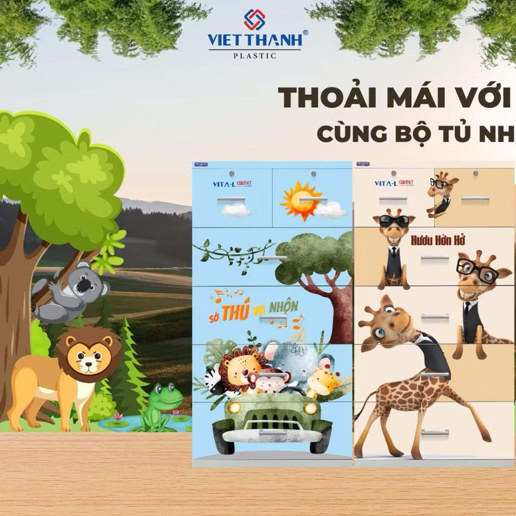 Tủ nhựa VITA-l 5 tầng 70*50*135cm (nhựa cao cấp) tủ nhựa 5 tầng , tủ nhựa