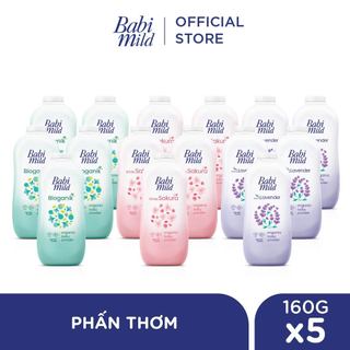 Combo 5 Phấn thơm Babi Mild 160Gx5