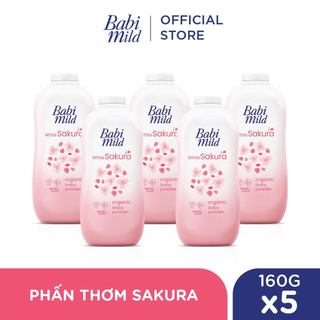 Combo 5 Phấn thơm Babi Mild 160Gx5
