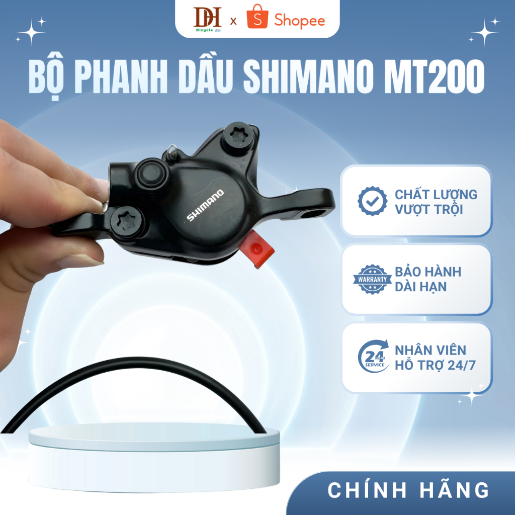 Bộ phanh dầu nhãn hiệu shimano MT200 - hàng chính hãng