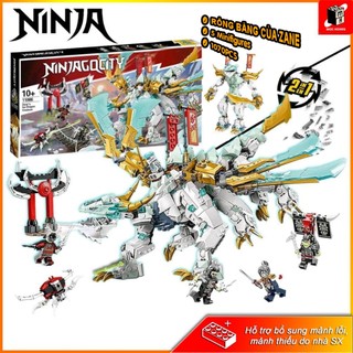  Đồ chơi lắp ráp Ninja go rồng băng của Zane 11086 | 7106 Bộ Lắp Ráp Tháo Lắp Toy Xếp Hình 