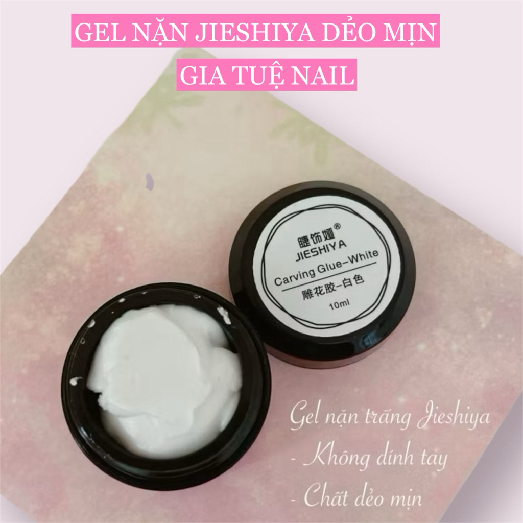 Gel nặn trắng Jieshiya, Huaxi chất dẻo mịn không dính tay, Gel nặn hoa nổi  - Gel khô nặn hoa nổi tạ