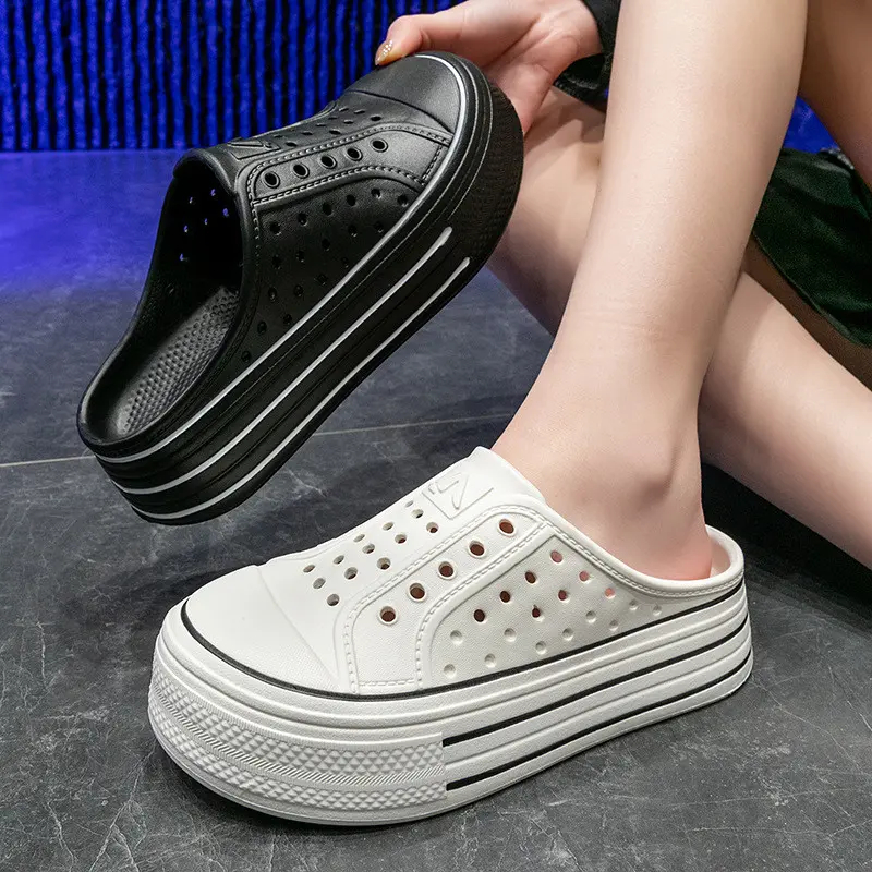 Dép Sục Nam/Nữ Cao 5cm Siêu Nhẹ Êm Chân-Dép Sục Nhiều Lỗ Tôn Dáng Thoáng Khí Size 36-41