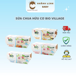  Sữa chua hữu cơ Bio Village bébé Pháp 6m+ lốc 4 hũ 