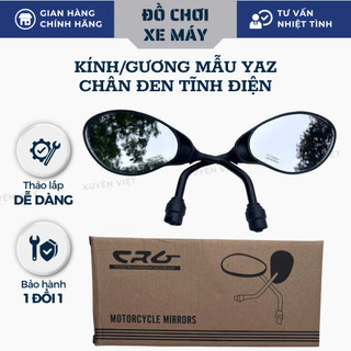  Gương Kính Chiếu Hậu CRG Yaz Chân Đen Tĩnh Điện - Phù Hợp Đa Dạng Dòng Xe Máy 