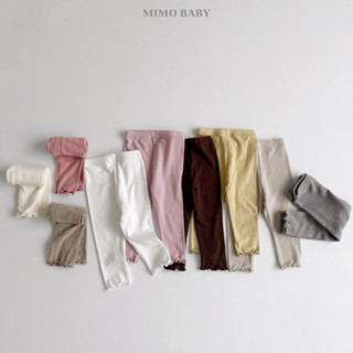 Quần legging giữ nhiệt bèo nhún chất liệu cotton mềm mại, co giãn cho bé Mimo Baby QA12