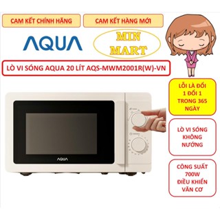 Lò vi sóng AQUA AQS-MWM2001R(W)-VN 20 lít, không nướng, model 2025, lỗi là đổi mới trong 365 ngày, cam kết chính hãng