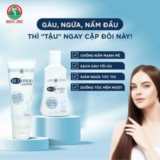  Dầu gội xả RUDONDO Plus giảm nấm ngứa  gàu viêm da tiết bã  giảm khô gãy 
