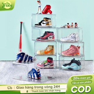 Trove Hộp đựng giày  Nhựa Trong Suốt Hộp để giày dép nam châm ráp tiện lợi cao cấp size lớn
