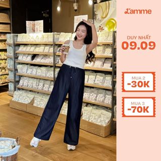 Quần ống suông form rộng lưng chun, chất liệu rayon cao câp dành cho cả bầu và không bầu RAYON Pants BY LAMME