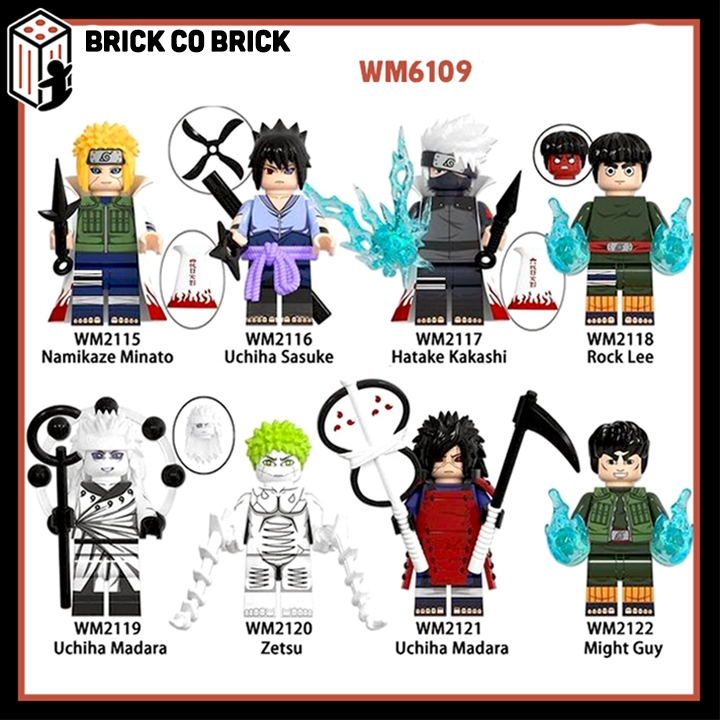 Madara Minato Sasuke Kakashi Lục Đạo Rock Lee Mô hình Nhân vật Sưu tầm Anime WM6109