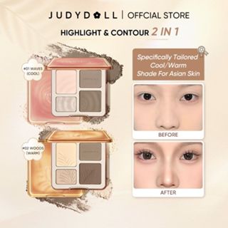 Bảng Highlight Và Tạo Khối Judydoll Highlight & Contour Palette 4 Màu 9g - Kiehls
