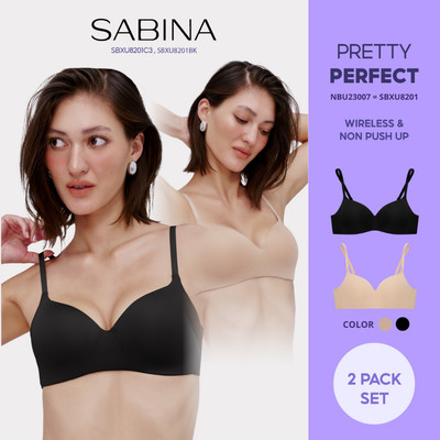 Combo 2 Áo Lót Không Gọng Không Viền May Mút Đệm Mỏng Màu Trơn Thời Trang Pretty Perfect By Sabina NBU23007 (SBXU8201)