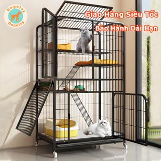 🐈Dogelsy🐕 lồng mèo chuồng mèo 2/3/4 tầng chuồng nuôi mèo lợi cho chó mèo quá khổ nan ống chuồng mèo