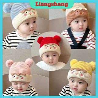  Mũ len Trẻ Em Mẫu Má Hồng Pom Pom - Mũ Len Cho Bé Trai Bé Gái Mùa Đông 6-24 Tháng. . 