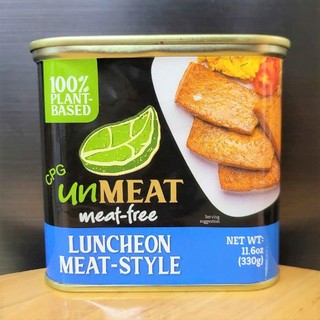 UNMEAT - hộp XANH DƯƠNG 330g - THỊT CHAY ĐÓNG HỘP Plant Based Meat Free Lucheon Meat Style