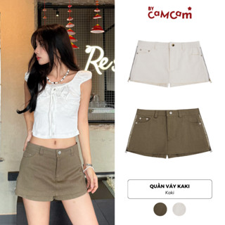 Quần Váy Vải Kaki Bycamcam Dày Dặn 2 Đường Khoá Basic Cá Tính Đi Học Đi Chơi_CQA265