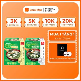 Combo 2 Hộp Canh Rong Biển Chay Đậu Hũ Và Miso Ăn Liền Asuzac Food Hộp 10 gói