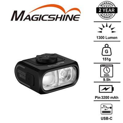 Đèn pha xe đạp Magicshine Hori 1300 – Sáng 1300 lumen, gắn kép, sạc USB-C