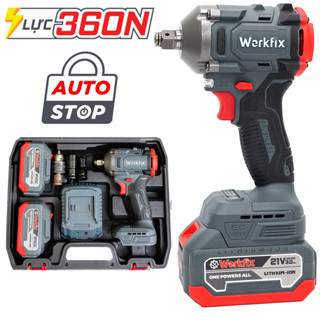   Kèm Phụ Kiện  Máy Bắn Bulong Workfix WF-IW360N Chuyên Siết Mở Ốc Khoan Vít Combo Kèm Bộ 10 Phụ Kiện Đa Năng 