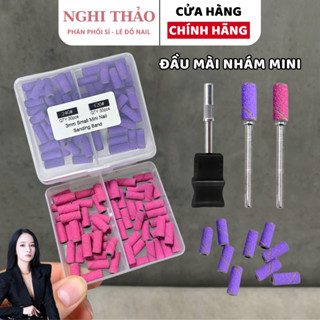 Đầu mài nhám tím mini CENA hộp 60 chiếc Nghi Thảo