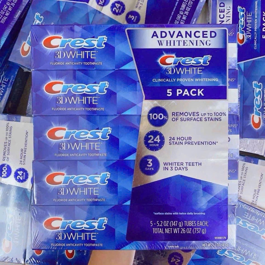 Kem Đánh Răng Crest 3D White Advanced Triple Whitening