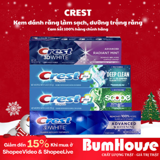   HÀNG MỸ  Kem Đánh Trắng Răng Crest 3D White Radiant Mint   Deep Clean  Pro Health Advanced  Advanced Whitening 